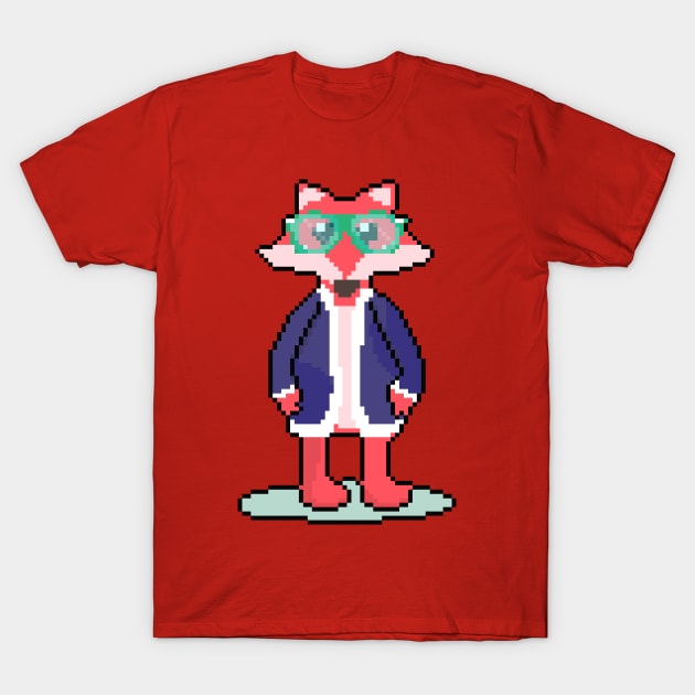 Vibrant Vulpes: Pixel Art Design for Casual Wear T-Shirt by Pixel.id